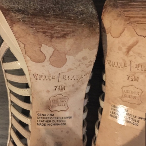 WHBM nude Gena sling back heels 7.5 - Picture 8 of 8